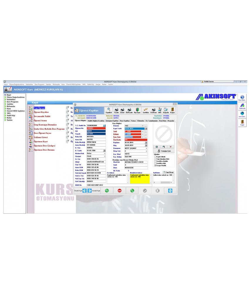 Akınsoft Kurs Otomasyonu