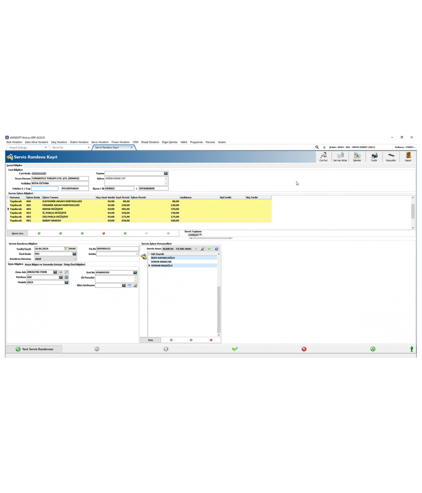 Akınsoft Servis Yönetimi