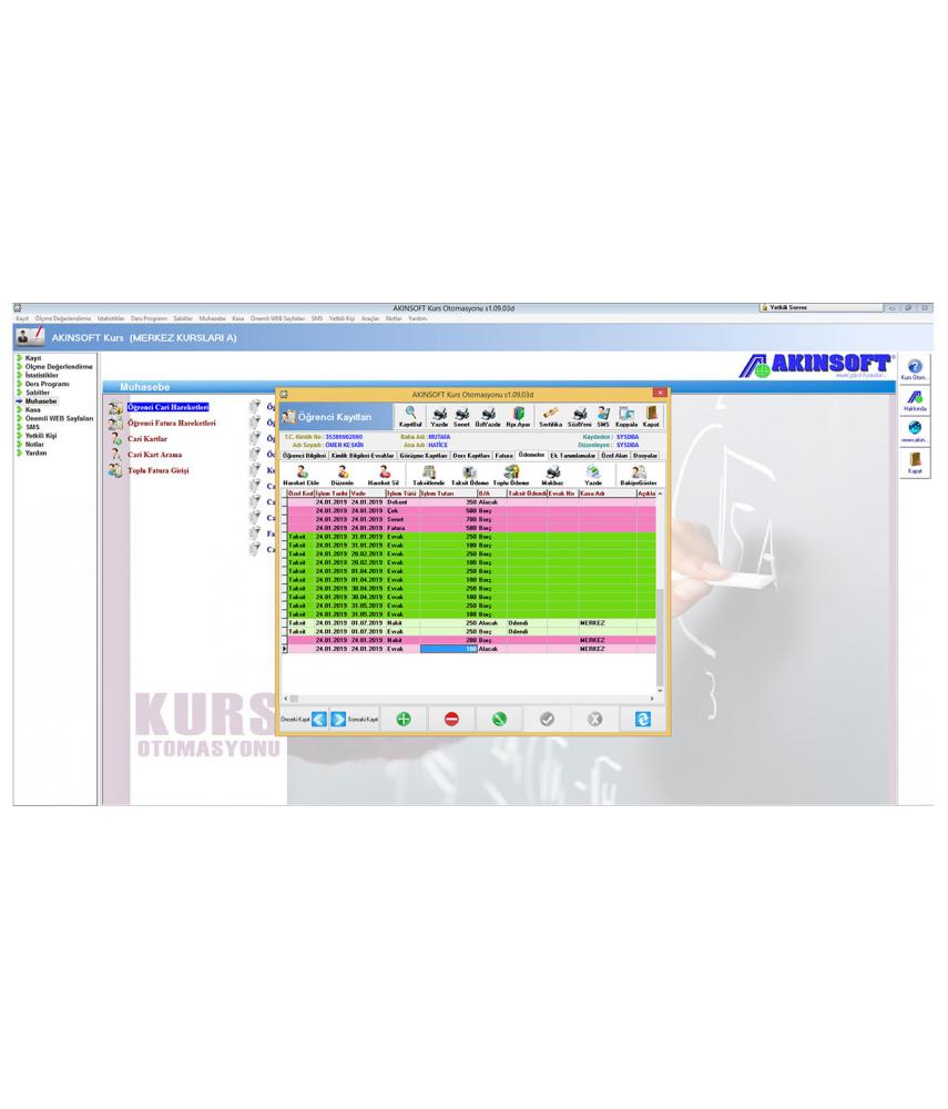 Akınsoft Kurs Otomasyonu