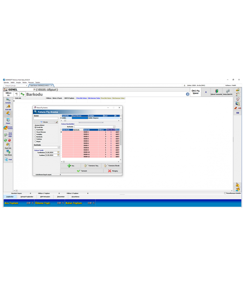 Akınsoft Hızlı Satış
