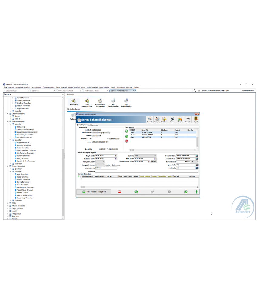 Akınsoft Servis Yönetimi