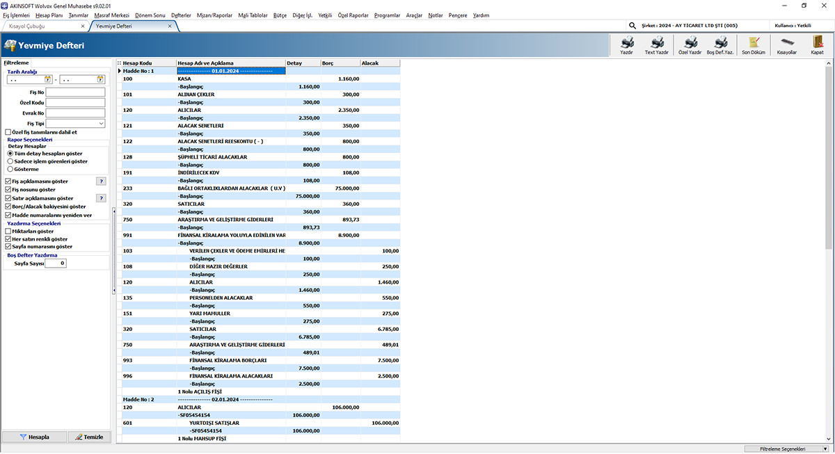 Akınsoft Genel Muhasebe