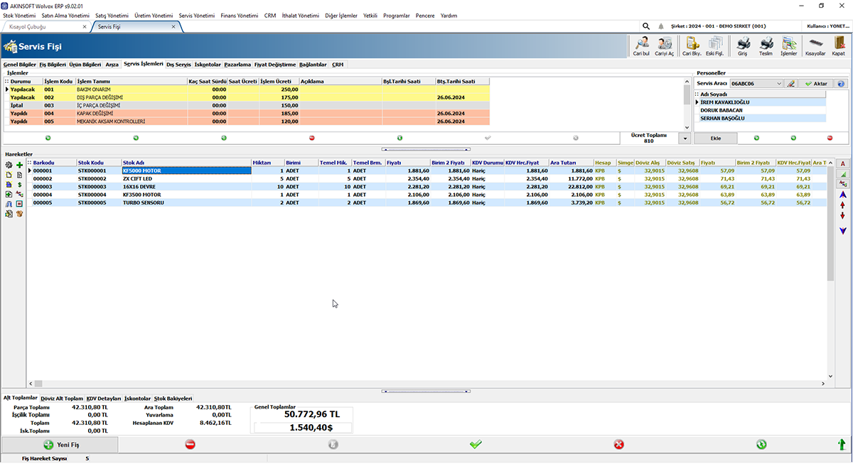 Akınsoft Servis Yönetimi
