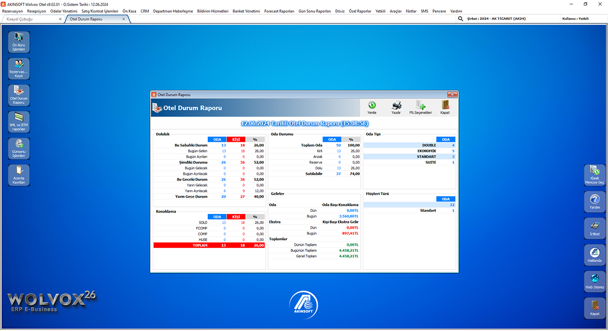 Akınsoft Otel Yönetimi