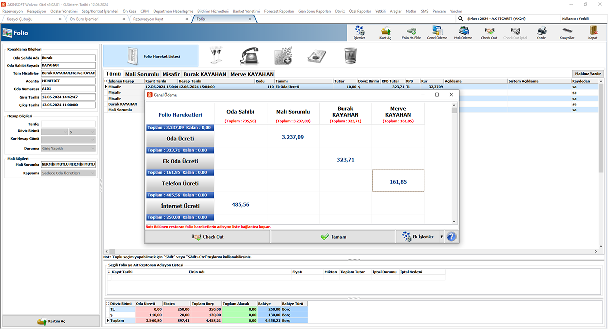 Akınsoft Otel Yönetimi