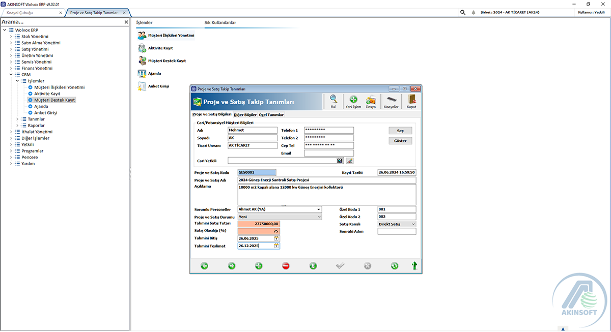 Akınsoft CRM Çözümleri