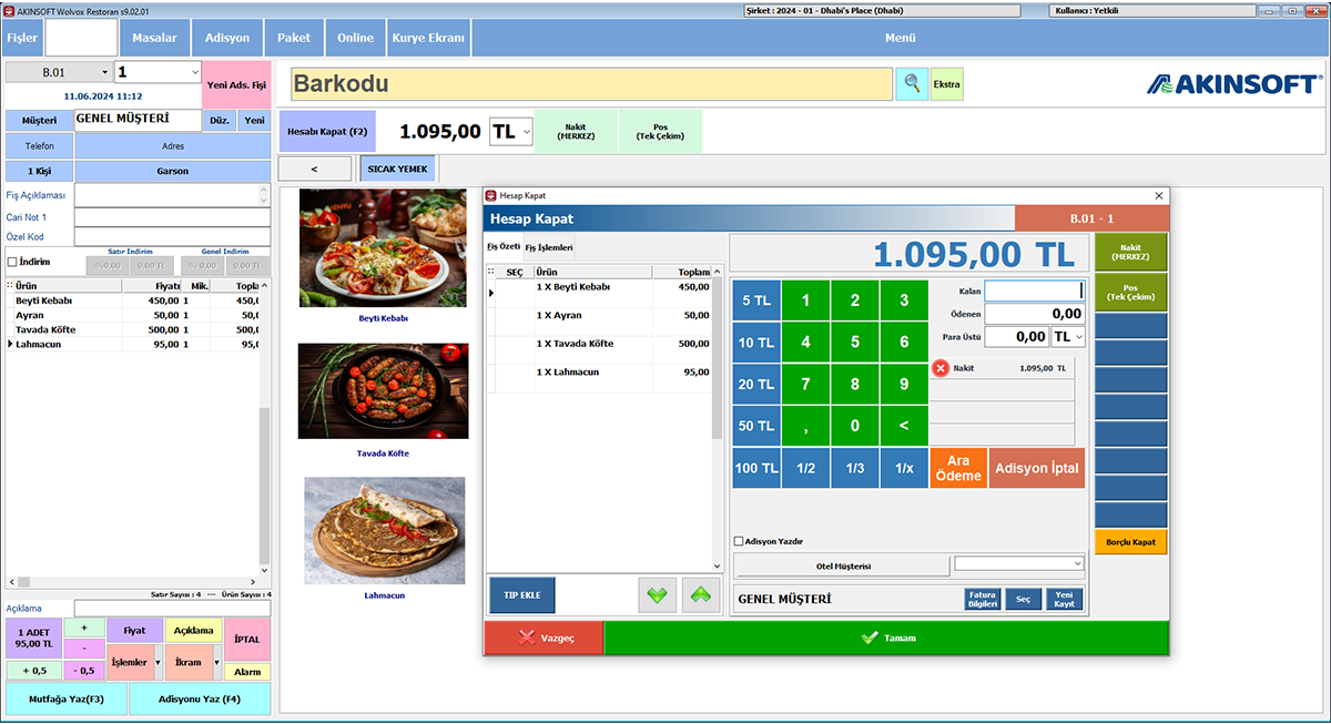 Akınsoft Restoran Yönetimi